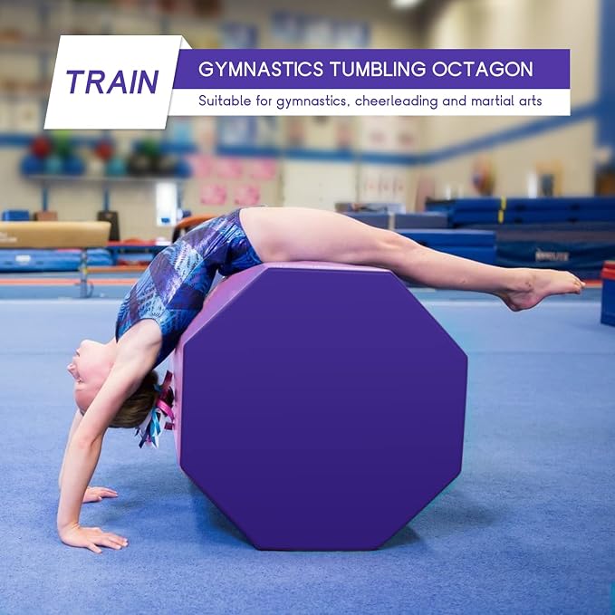 PayLessHere Octagon Tumbler Octagon Mat Gymnastics 24.4" x 25.6" Gymnastic Equipment Mat Tumbling Mats for Gymnastics Gym Fitness Home