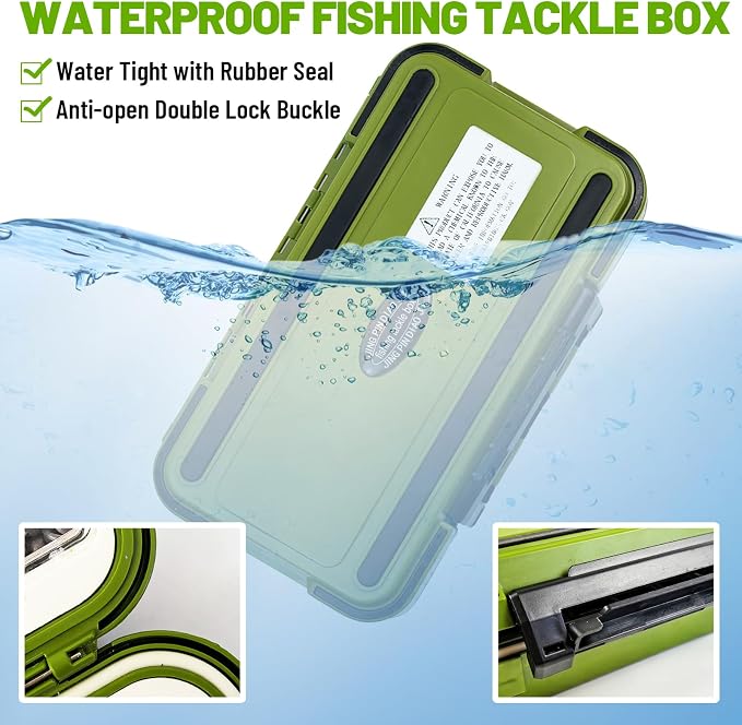 Fishing Accessories Kit Organized Fishing Tackle Box | Included Hooks, Sinkers Weights, Rubber Bobber, Jigs, Beads, Swivels Snaps, Fishing Gear Kit