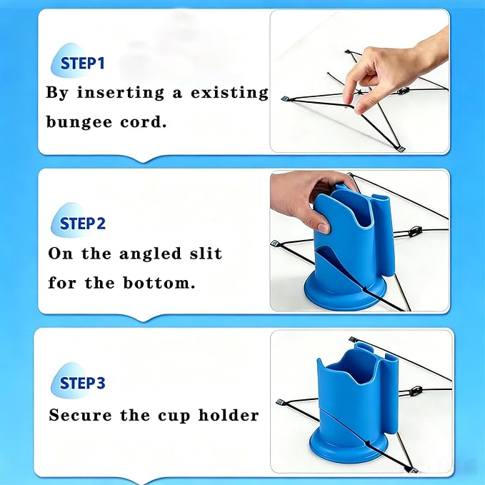 Paddle Board Cup Holder, 2-in-1 Kayak Cup Holder, Thickened Base Increased Stability, Paddle Board Accessories for SUPs, Canoes, Surfboards, Boats