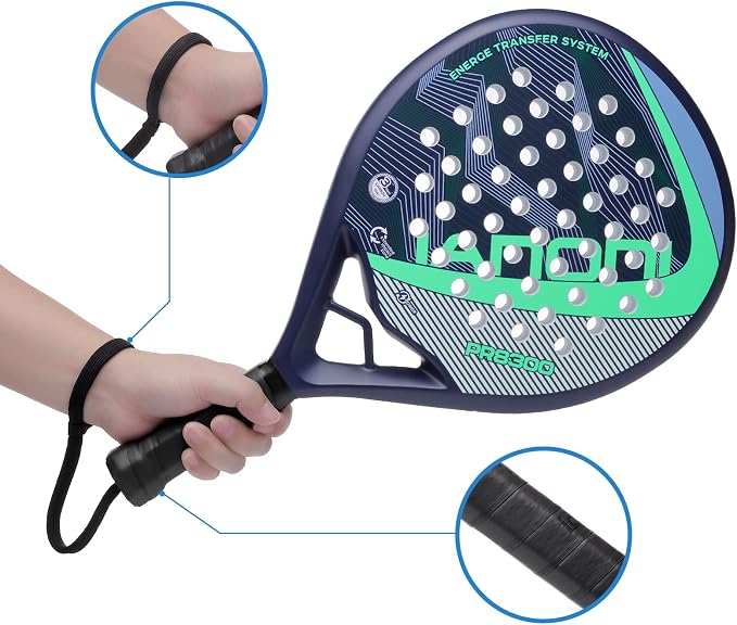 Padel Racket Carbon Fiber Surface with EVA Memory Flex Foam Core Lightweight Padel Racquet