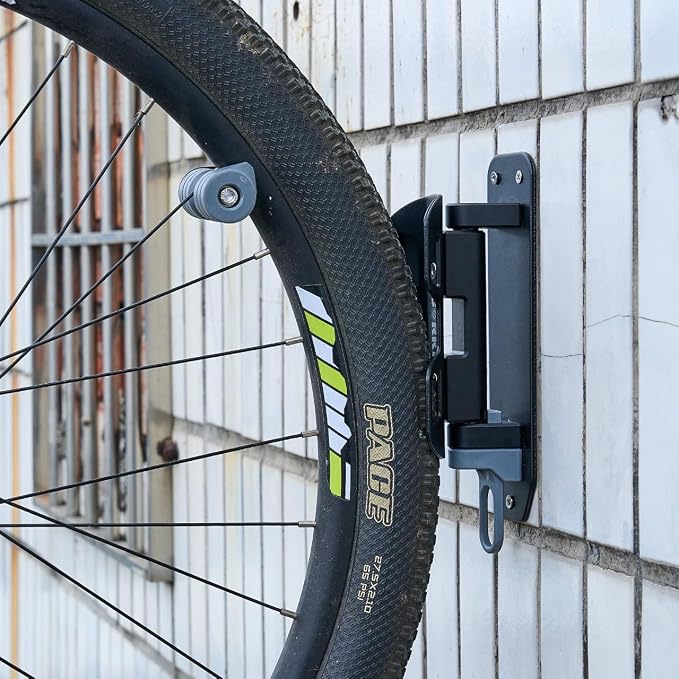 Corki Bike Wall Mount, Swivel Bike Hangers for Garage 1-Pack Black | Heavy Duty Hanger, Space-Saving Vertical Rack, Holds 80lbs, Easy Install, For Road & Mountain Bikes