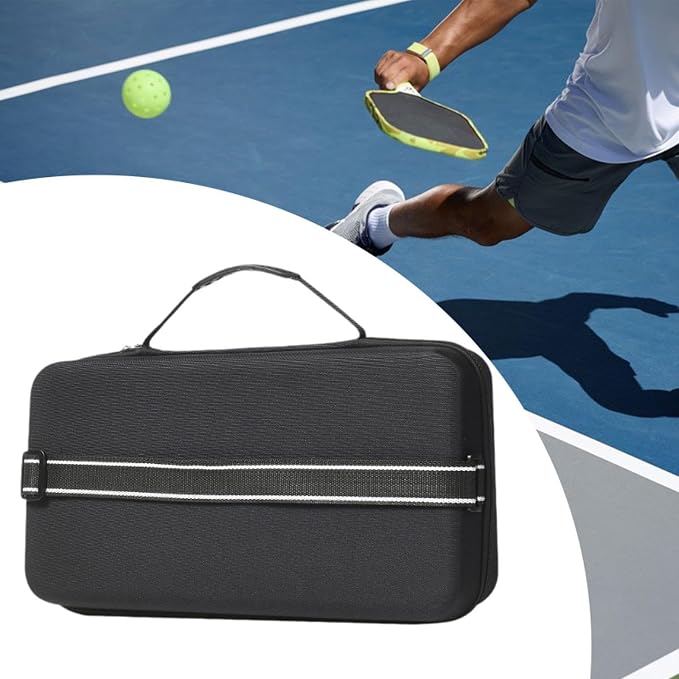Pickleball Case Paddle Holder Organizer Racket Bag Storage Pouch Zipper Closure Sturdy Large Capacity EVA Waterproof Wear Resistant Suitabl