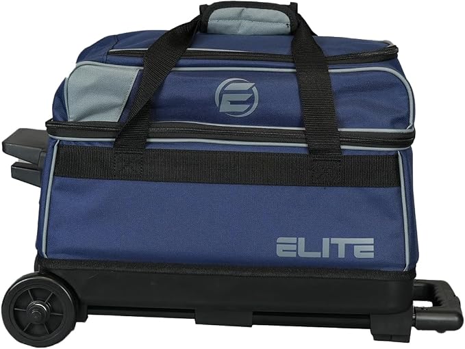 ELITE Basic Bowling Bag Double (2) Ball Roller with Rolling Wheels