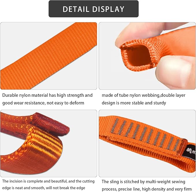 SEPEAK 25mm Nylon Tubular Webbing 1-Inch, 29kN/6520lbs, UIAA Certified Webbing Straps