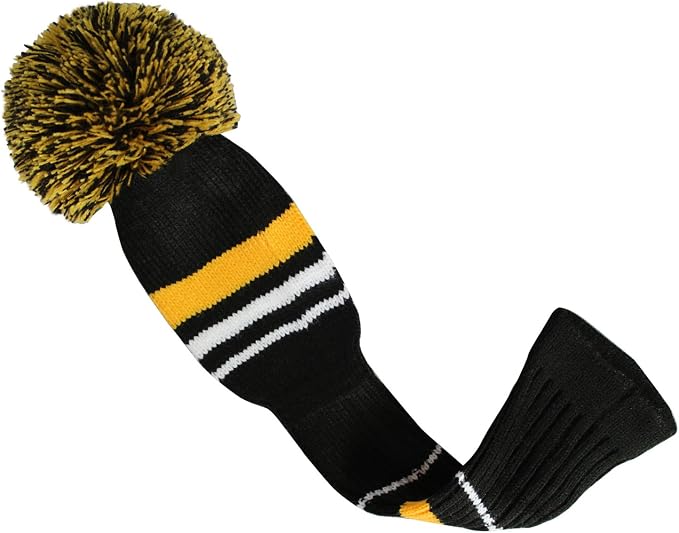Scott Edward Golf Club Head Covers Set of 4, Acrylic Yarn Double-Layers Knitted, with Rotatable Number Tags