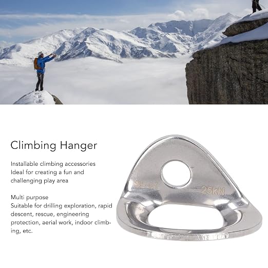 Bolt Hanger,10Pcs Climbing Hanger Lightweight Stainless Steel Rock Climbing Anchors for Cave Exploration Engineering Protection