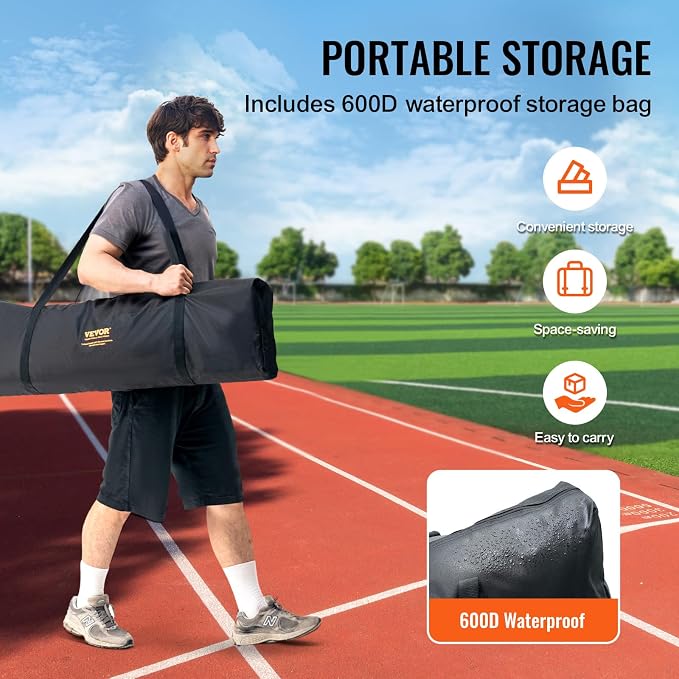 VEVOR Batting Screen - Baseball & Softball Protector with Carry Bag & Ground Stakes, Pitching Net for Pitchers Protection