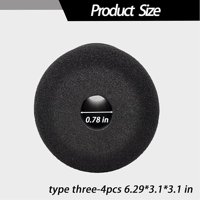 Foot Foam Roller Pad(6.29 * 3.1 * 3.1 in), Inversion Table Parts, Foam for Inversion Table, Workout Bench, Sits Ups Replacement Parts, Home Gym Accesories