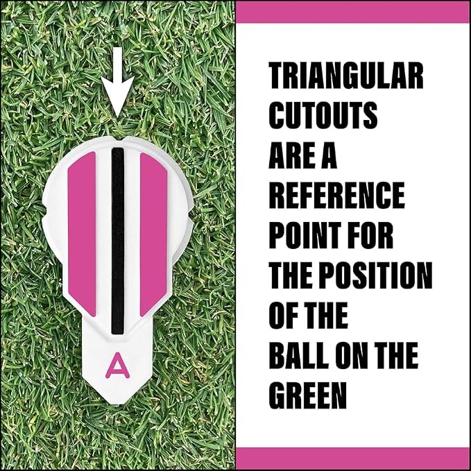 Putting Alignment Aid Tool - Golf Ball Marker - Rotate to Aim - Golf Gift Accessory for Men & Women Golfers - USGA Compliant