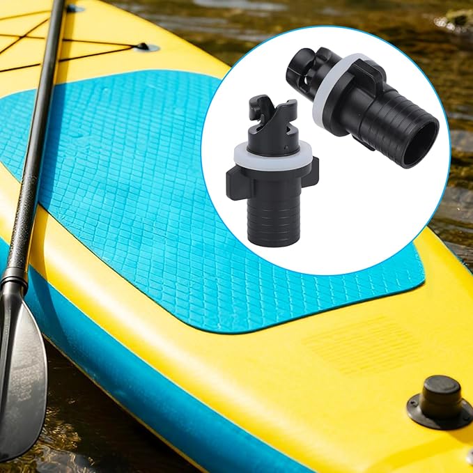 2pcs Inflatable Kayak Pump Adapter for Halkey-Roberts Valves, Paddle Board Pump Adapter Valve Nozzle Inflatable Boat Kayak Attachment