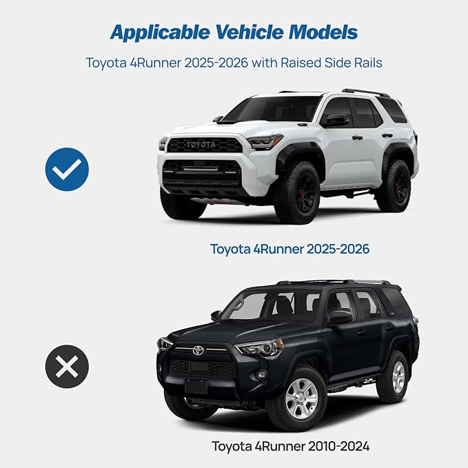 JOYTUTUS 300lbs Lockable Roof Rack Cross Bars Compatible with Toyota 4Runner 2025-2026, Heavy Duty Anti-Theft Aluminum Roof Rails Crossbars