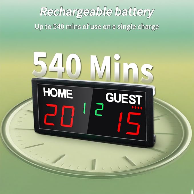 Battery Powered Scoreboard with Tripod,Digita Scoreboard with Remote