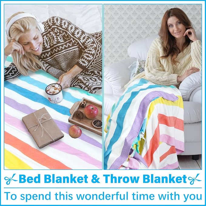 Vikumond Oversized Turkish Beach Towel Blanket XXL Cotton Sandproof Towels Boho Woven Extra Large Big Sand Free Giant Throw Blankets Huge Quilt XL Picnic Camping Necessities Cloud for Adult Gifts