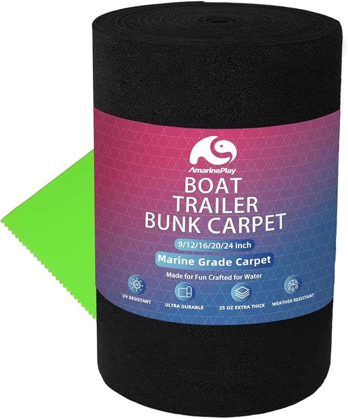 Boat Trailer Bunk Carpet,Marine Carpet Boat Bunk Boards Carpet Replacement, 9/12/16/20/24 inch Trailer Bunker Carpet for Covering Boat Lift Bunks or Runners