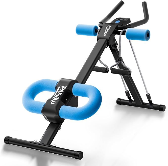 Abdominal Trainers - Adjustable Ab Trainer Machine, Foldable Abdominal Workout Equipment with Knee Protection - Home Gym Core Strength Trainer for Men & Women