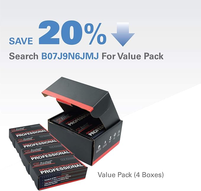 CKAuto 4 Boxes, 288Pcs, 1oz, Black, Adhesive Stick on Wheel Weights, EasyPeel Tape, 72 oz/Box, US Quality