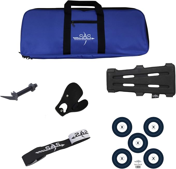 SAS Takedown Recurve Archery Bow Case Accessory Package Stringer Finger Tab