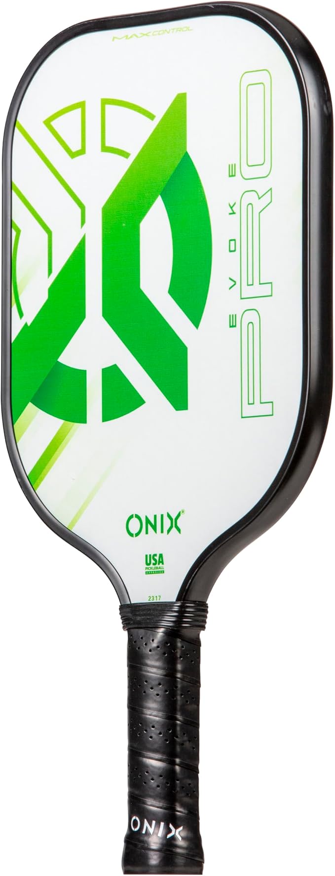 Onix Evoke Pro Composite Face Incredible Touch Maximum Control and Spin Pickleball Paddle – Polypropylene Honeycomb Core with Protective Edge Guard Widebody Shape