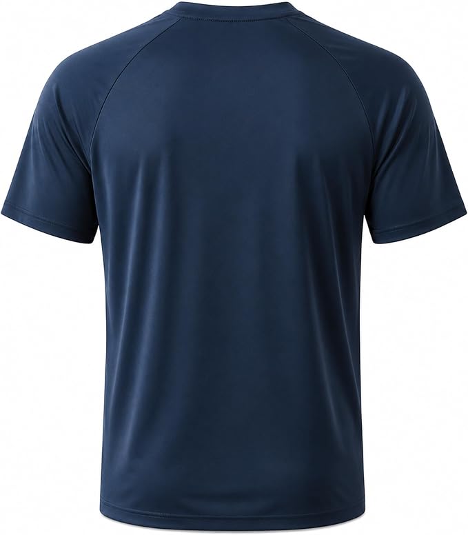 Sports Unisex Performance T Shirt, Lightweight Navy Athletic Tee, Stretch Training Shirt