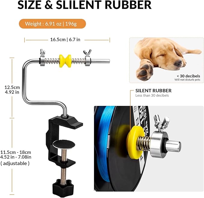 THKFISH Fishing Line Spooler Fishing Line Winder Spooler Fishing Accessories Adjustable Stable Portable Fishing Line Spooler/Fishing Line Remover