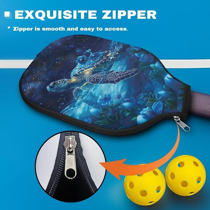 Blue Camo Corgi Pattern Print Pickleball Paddle Covers Only Paddles Holder Sleeve Fits Most Rackets