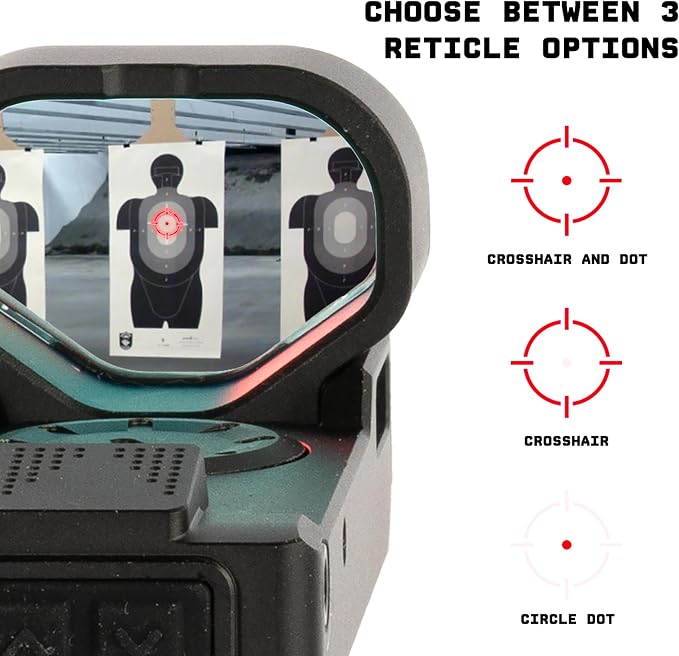 Monstrum Ares V2 Open Reflex Dot Sight for Rifles and Long Guns | with Shake Awake Illumination