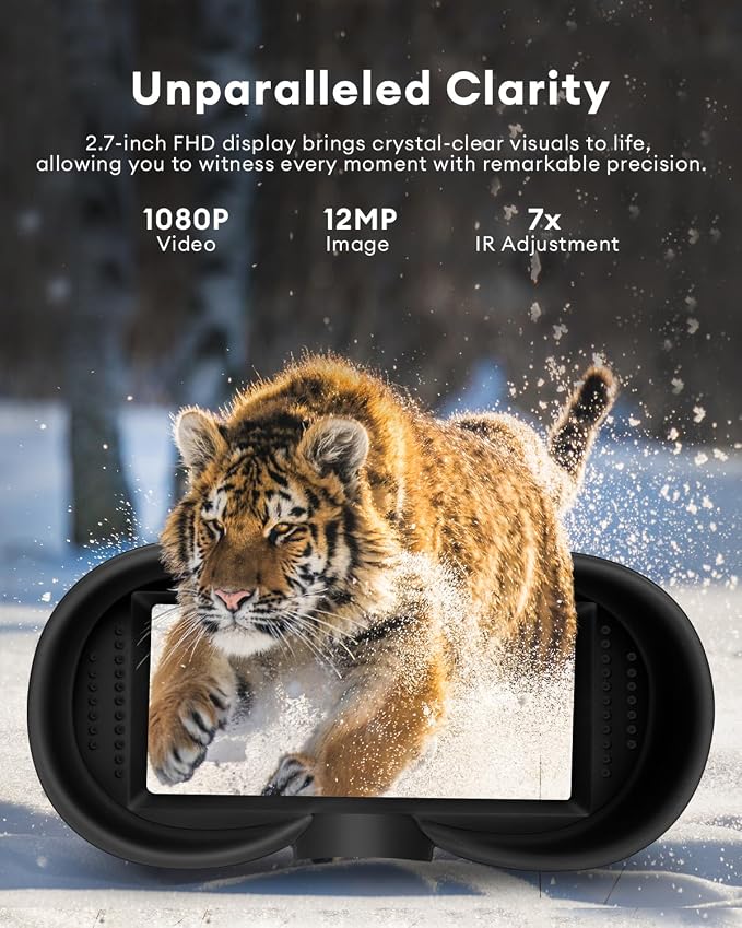 Night Vision Goggles Head Mounted, [2025 Upgrade] 1312FT Night Vision Binoculars, FHD Hands Free Nightvision Goggles for Helmet, Long Rang Infrared Goggles Night
