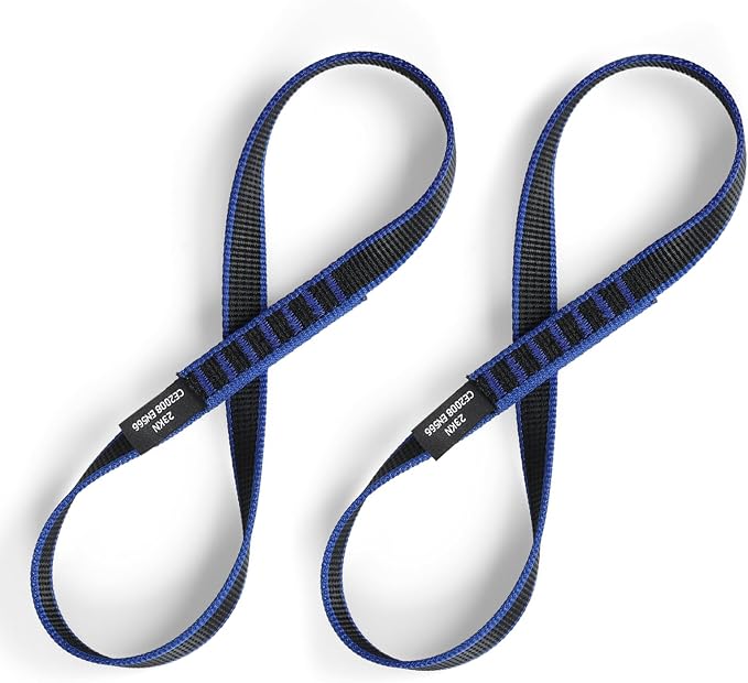 18mm Nylon Climbing Sling Runner 23KN CE2008/EN566 Certified - Webbing Straps for Outdoor Rock Climbing, Rappelling, Swing, Yoga Hammock etc