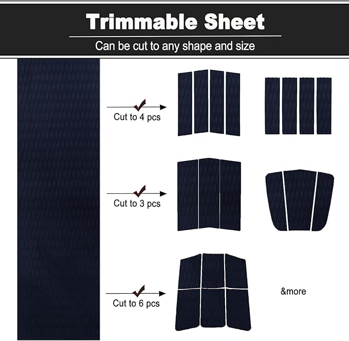 HZshark EVA Foam Boat Decking Sheet Universal DIY Surfboard Traction Pad Non-Slip Grip Mat Trimmable Sheet for Kayak RV Yacht Pool Skateboard Skimboard Step Green Yellow Orange Blue Dark Grey Black