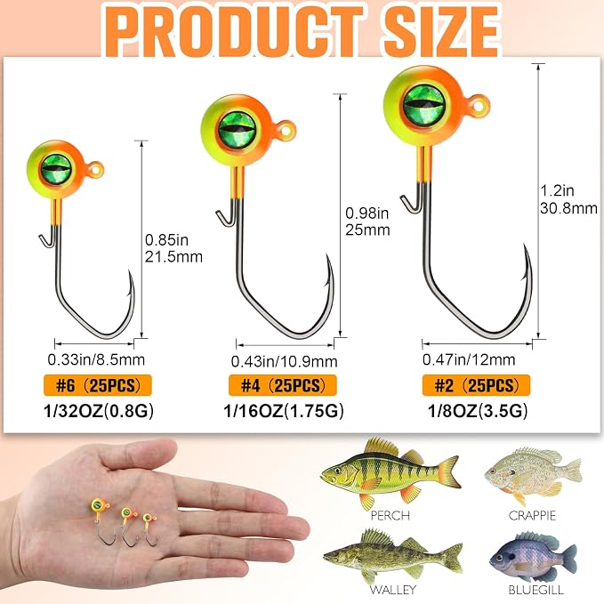 Dovesun Small Fishing Backpack, Fly Fishing Sling Pack Waterproof Backpack with Tackle Boxes 25pcs Crappie Jig Heads