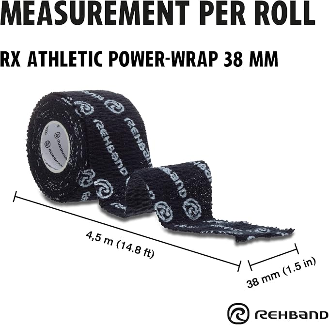 Rehband Non-Slip Athletic Hook Grip Tape, Thumb Tape Crossfit, Powerlifting & Weightlifting Tape - Hookgrip Tape Protects Fingers Against Blisters