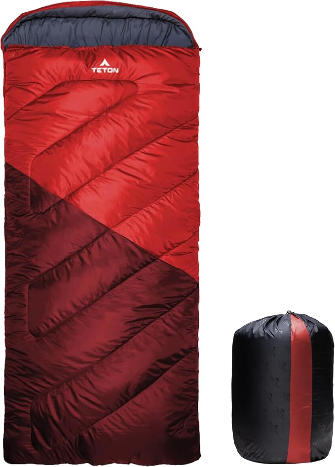 Teton Celsius XXL Sleeping Bag, Cold Weather Sleeping Bags for Adults and Kids, Camping Made Easy and Warm. Compression Sack Included