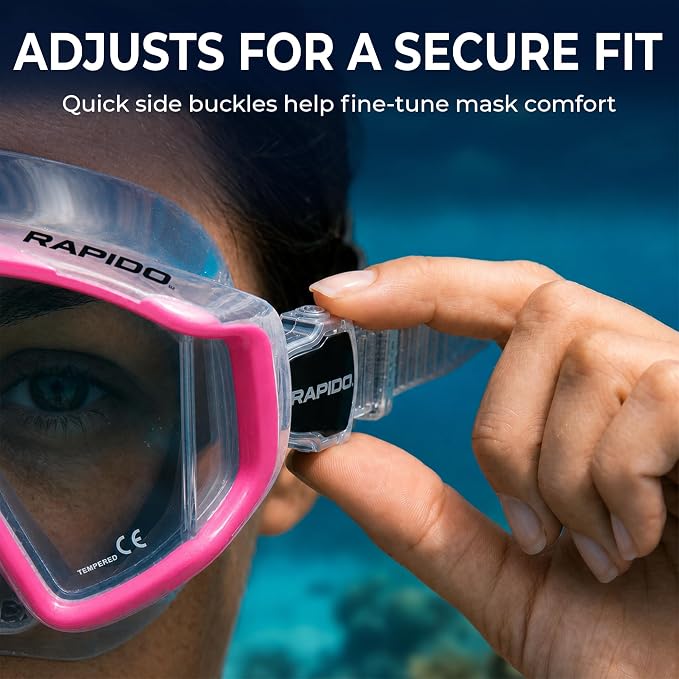 Rapido Clareza Three Lens Mask and Snorkel Combo