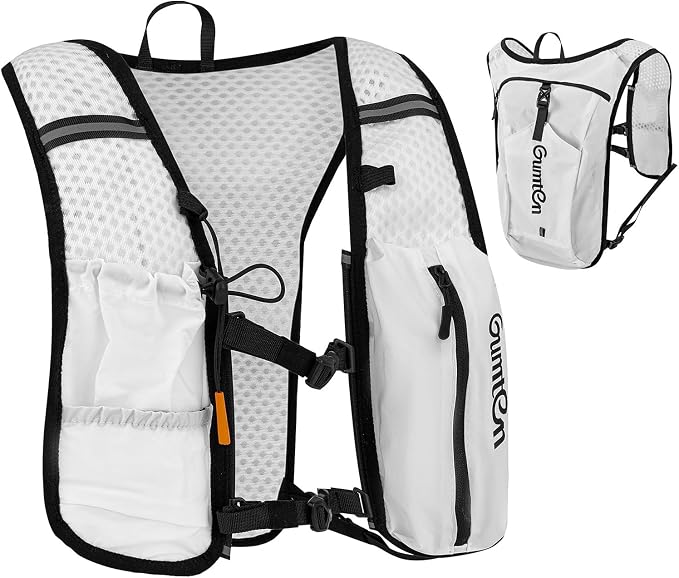 Running Vest for Women Men Adjustable Running Hydration Vest with Phone Holder Reflective Strips for Marathon Hiking Cycling