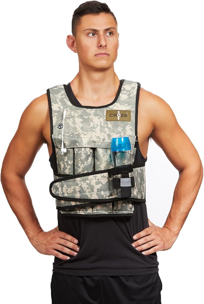 CROSS101 20LBS - 140LBS Adjustable Weighted Vest With Shoulder Pads Option for Men and Women