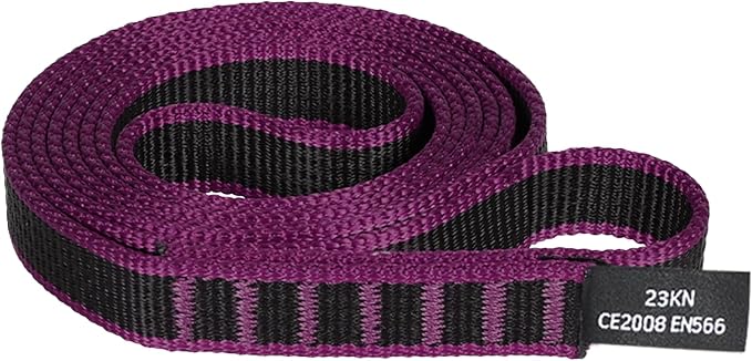 18mm Nylon Climbing Sling Runner 23KN CE2008/EN566 Certified - Webbing Straps for Outdoor Rock Climbing, Rappelling, Swing, Yoga Hammock etc
