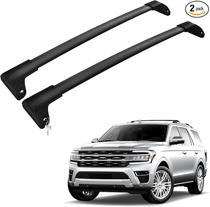 FLYCLE 300Lbs Lockable Roof Rack Cross bar Compatible with Ford Expedition/Max 2018-2026,Lincoln Navigator 2018-2024, Aluminum CrossBars Rooftop Luggage Kayaks Bicycles Snowboard Canoe Carrier
