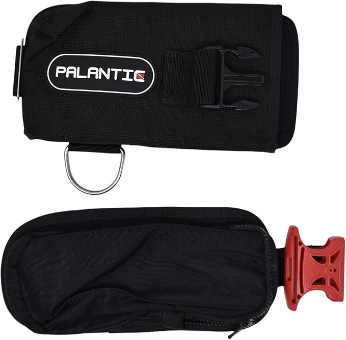 Palantic Scuba Tech Universal Diving Weight Pocket System, Heavy Duty Nylon with Quick Release Buckles & D-Rings, Impact Resistant, 10-12 lbs Capacity per Pouch, Durable - Black, Pair