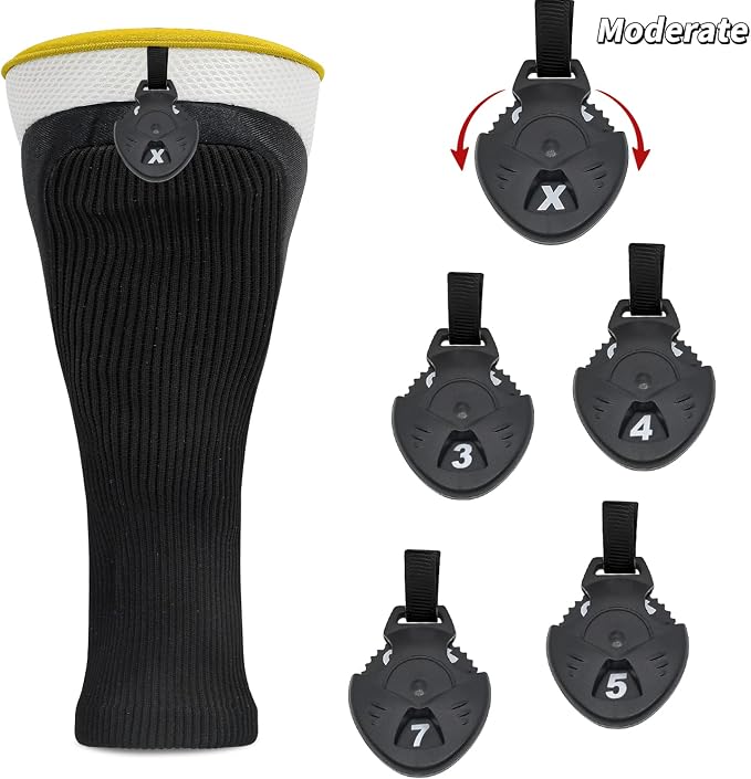 Wood Headcover Golf Club Covers Driver Headcovers Nylon Head Covers Designed to Fit All Woods - 3/4/5/6 Pack/Set Golf Accessories Suitable for Men and Women