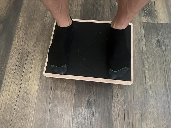 Wooden Wobble Board for Adults - Anti-Slip Balance Board for Stand-Desk Core Strength Therapy