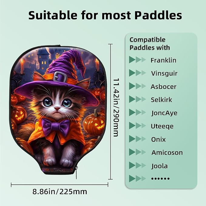 Pickleball Paddle Cover- Premium Water-Resistant Racket Sleeves with Reinforced Zippers, Universal Fit for USAPA Standard Paddles, Extra Padding Protection 6