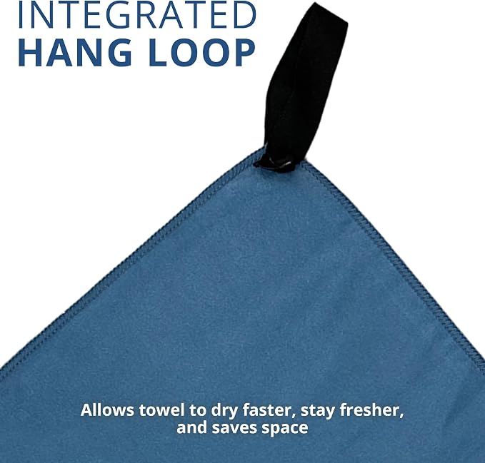 FROGG TOGGS Beach-Camp Microfiber Cooling Drying Towel with Mesh Storage Bag, Machine Washable, Spring Lake, 35”x 62”