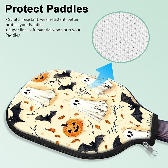 Pickleball Paddle Cover- Premium Water-Resistant Racket Sleeves with Reinforced Zippers, Universal Fit for USAPA Standard Paddles, Extra Padding Protection 6