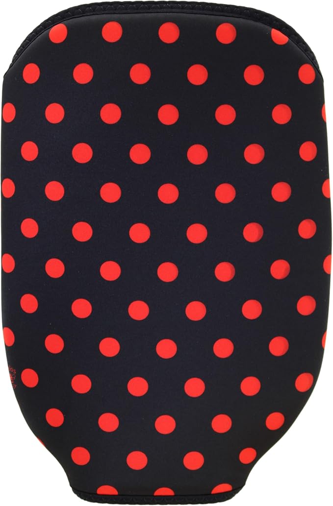 BeeJos Women's Polka Dot Collections: Premium Slip-On Pickleball Paddle Cover-Fits Standard Size Paddles-Zipperless (Paddle not Included) 6 Color Variations