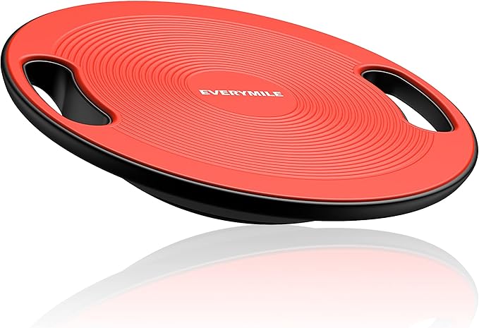 Wobble Balance Board, Exercise Balance Stability Trainer Portable Balance Board with Handle for Workout Core Trainer Physical Therapy & Gym No-Skid Surface