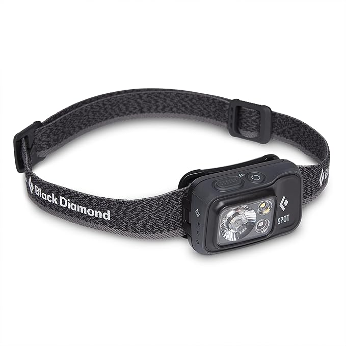 BLACK DIAMOND Spot 350 Headlamp | 350 Lumens Brightness, Dimmable | Waterproof & Durable | 3X AAA Battery Operated (Included) | Graphite