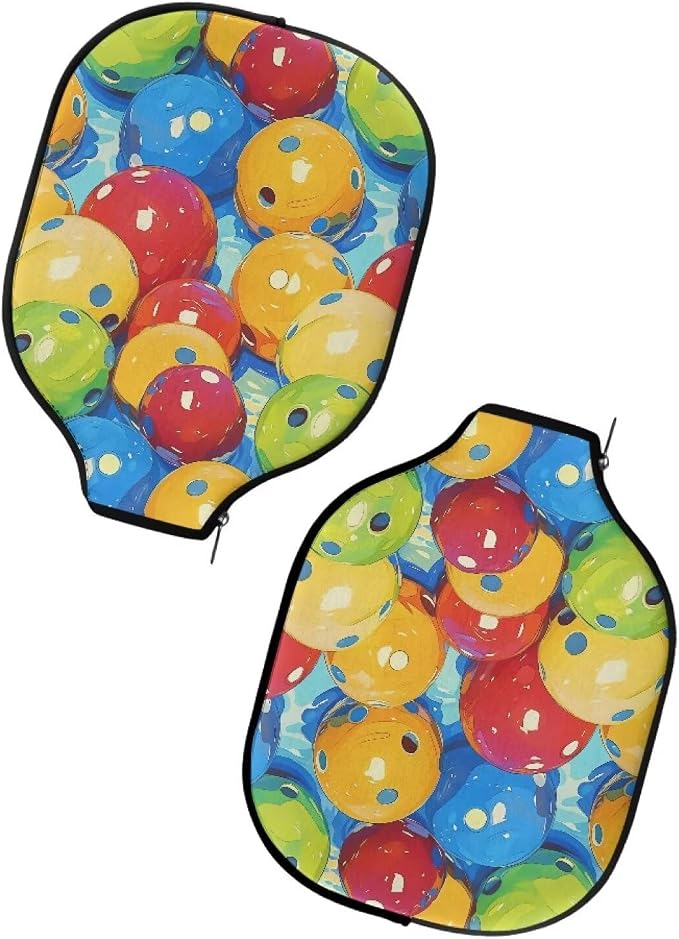 Blue Camo Corgi Pattern Print Pickleball Paddle Covers Only Paddles Holder Sleeve Fits Most Rackets