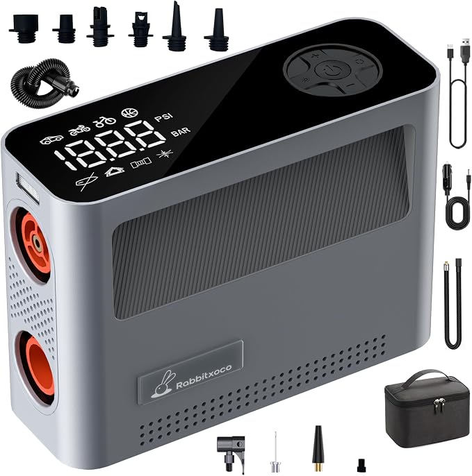 Paddle Board Electric Pump 150PSI, 4X Faster Rechargeable SUP Pump, Inflator Deflator, Auto Off Portable Air Compressor for Tires, Bikes, Inflatables,Tents, Air Mattess, Kayak