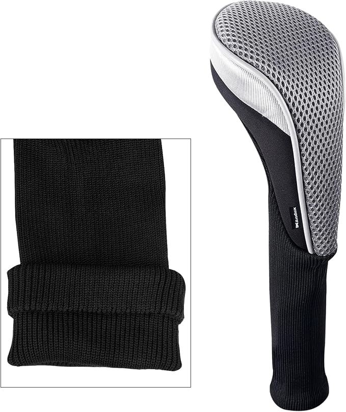 Andux 4pcs/Set Mesh Golf 460cc Driver Fairway Wood Club Head Covers Long Neck with No. Tags