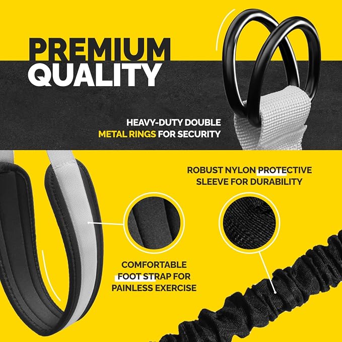 Pull Up Assistance Bands - 4 Heavy Duty Pull Up Bands with Adjustable Strap and Foot Rest - Stackable Pull Up Assist Band Set for Pull Up Bar - Resistance Bands for Pull Ups Chin Ups Strength Training